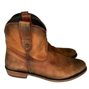 Liberty‎ Black Brown Leather Pull On Boots Women's Size 10